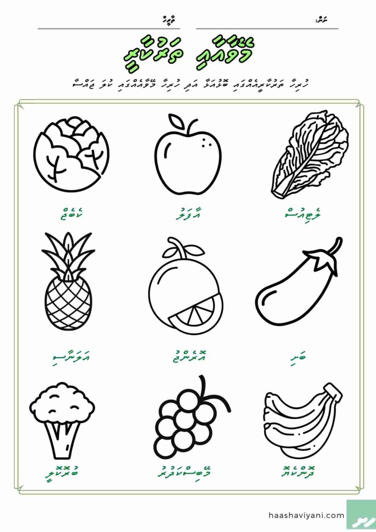 މޭވާއާއި ތަރުކާރީ ވަކިކުރަންް