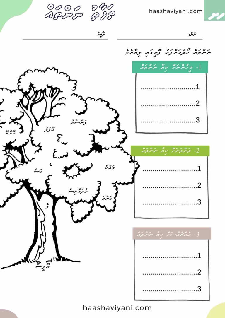 Haa Shaviyani Page 3 Of 6 Haa Shaviyani Dhivehi Worksheets
